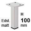 Möbelfüße Edelstahl gebürstet H 100 mm Edelst. Fuß matt 100 mm