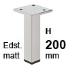 Möbelfüße Edelstahl gebürstet H 200 mm Edelst. Fuß matt 200 mm