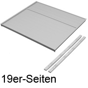 Deckelplatte für 19 mm Schrankseiten, Set hellgrau