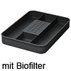 Schale mit Biofilter ein2top für Abfalleimer 12 / 17 / 26 / 32 Liter Schale groß mit Filter