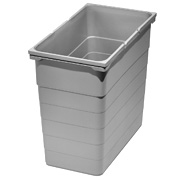Abfallbehälter 35 Liter, H 470 mm hellgrau
