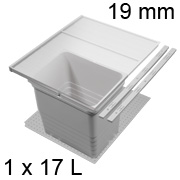 Mülleimer Set, KB 450 / NL 400 / H 310 mm 19er Seiten Abfalltrennsystem 450 / 400 - 19er - 17 L
