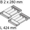 ORGA-LINE Besteckeinsatz, KB 800 mm - L 424 mm Orga Set Besteck 2 x B 280 / L 424 mm