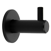 Garderobenhaken Edelstahl, schwarz - L 42 mm - Ø 14 mm