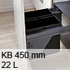 Pullboy Soft Comfort für KB 450 mm inkl. Deckelauszugsystem Wesco PB Soft Comf. 2 - mit Einzug + Dämpfung 45er, 22 L
