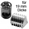 PV Gehäuse Ø 10x14 mm + Gewindestift M6x8 PZ mm vernickelt D01030 Gehäuse + Stift D01032 nickel