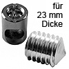 PV Gehäuse Ø 10x16 mm + Gewindestift M6x8 PZ mm vernickelt D01031 Gehäuse + Stift D01032 nickel
