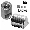 PV Gehäuse Ø 10x14 mm + Gewindestift M6x8 PZ verzinkt D01021 Gehäuse + Stift D01024 zink