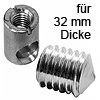 PV Gehäuse Ø 10x21 mm + Gewindestift M6x8 PZ verzinkt D01023 Gehäuse + Stift D01024 zink