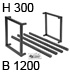 Regalsystem Smartcube, H 300 x B 1200 mm Smartcube 300x1200x250 mm - schw. elox.