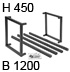 Regalsystem Smartcube, H 450 x B 1200 mm Smartcube 450x1200x250 mm - schw. elox.