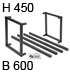 Regalsystem Smartcube, H 450 x B 600 mm Smartcube 450x600x250 mm - schw. elox.
