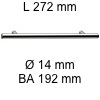 Griff i-200 Länge 272 mm L 272 / BA 192 / Ø 14 mm