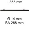 Griff i-200 Länge 368 mm L 368 / BA 288 / Ø 14 mm