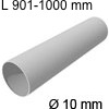 Edelstahlrohr Ø 10 mm, 901-1000 mm L Rohr 901-1000 mm, Wandstärke 1mm