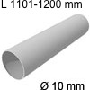 Edelstahlrohr Ø 10 mm, 1101-1200 mm L Rohr 1101-1200 mm, Wandstärke 1mm