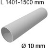 Edelstahlrohr Ø 10 mm, 1401-1500 mm L Rohr 1401-1500 mm, Wandstärke 1mm
