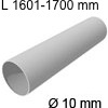 Edelstahlrohr Ø 10 mm, 1601-1700 mm L Rohr 1601-1700 mm, Wandstärke 1mm