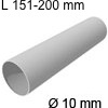 Edelstahlrohr Ø 10 mm, 151-200 mm L Rohr 151- 200 mm (15,1 bis 20 cm), Wandstärke 1mm