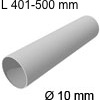 Edelstahlrohr Ø 10 mm, 401-500 mm L Rohr 401-500 mm, Wandstärke 1mm