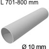 Edelstahlrohr Ø 10 mm, 701-800 mm L Rohr 701-800 mm, Wandstärke 1mm