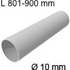Edelstahlrohr Ø 10 mm, 801-900 mm L Rohr 801-900 mm, Wandstärke 1mm