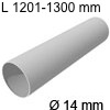 Edelstahlrohr Ø 14 mm, 1201-1300 mm L Rohr 1201-1300 mm, Wandstärke 1mm