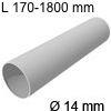 Edelstahlrohr Ø 14 mm, 1701-1800 mm L Rohr 1701-1800 mm, Wandstärke 1mm