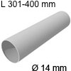 Edelstahlrohr Ø 14 mm, 301-400 mm L Rohr 301-400 mm, Wandstärke 1mm