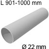 Edelstahlrohr Ø 22 mm, 901-1000 mm L Rohr 901-1000 mm, Wandstärke 1mm