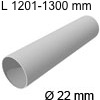 Edelstahlrohr Ø 22 mm, 1201-1300 mm L Rohr 1201-1300 mm, Wandstärke 1mm