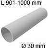 Rohr aus Edelstahl Ø 30 mm, 901-1000 mm L Rohr 901-1000 mm, Wandstärke 1mm