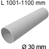 Rohr aus Edelstahl Ø 30 mm, 1001-1100 mm L Rohr 1001-1100 mm, Wandstärke 1mm