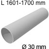 Rohr aus Edelstahl Ø 30 mm, 1601-1700 mm L Rohr 1601-1700 mm, Wandstärke 1mm