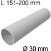 Rohr aus Edelstahl Ø 30 mm, 151-200 mm Rohrlänge Rohr 151- 200 mm, Wandstärke 1mm