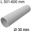 Rohr aus Edelstahl Ø 30 mm, 501-600 mm L Rohr 501-600 mm, Wandstärke 1mm