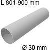 Rohr aus Edelstahl Ø 30 mm, 801-900 mm L Rohr 801-900 mm, Wandstärke 1mm