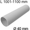 Edelstahlrohr Ø 40 mm, 1001-1100 mm L Rohr 1001-1100 mm, Wandstärke 1mm