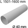Edelstahlrohr Ø 40 mm, 1501-1600 mm L Rohr 1501-1600 mm, Wandstärke 1mm