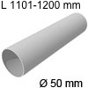 Rohr aus Edelstahl Ø 50 mm, 1101-1200 mm L Rohr 1101-1200 mm, Wandstärke 1mm