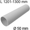 Rohr aus Edelstahl Ø 50 mm, 1201-1300 mm L Rohr 1201-1300 mm, Wandstärke 1mm