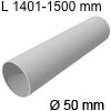 Rohr aus Edelstahl Ø 50 mm, 1401-1500 mm L Rohr 1401-1500 mm, Wandstärke 1mm