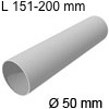 Rohr aus Edelstahl Ø 50 mm, 151-200 mm L Rohr 151- 200 mm, Wandstärke 1mm