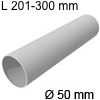 Rohr aus Edelstahl Ø 50 mm, 201-300 mm L Rohr 201-300 mm, Wandstärke 1mm