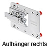 Aufhänger CAMAR 807 XL für flache u. tiefe Hängeschränke re. Aufhäng. 807 XL re.