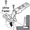 CLIP top 110° Eckanschlag 70T3550.TL Eckanschlag, schraubbar ohne Feder