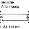 Schuhregal, ausziehbar Schuhablage, L 83 cm - Anbringung seitlich - grau