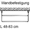 Schuhregal, ausziehbar Schuhablage, L 48 cm - Wandbefestigung - grau