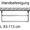 Schuhregal, ausziehbar Schuhablage, L 83 cm - Wandbefestigung - grau