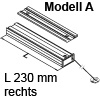Bremsklappenhalter mit Seilzug, Ausführung rechts Modell A lichte Korpustiefe min. 230 mm, rechts